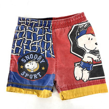 Vintage Snoopy Swimwear Peanuts Swim Trunks Charlie Brown Toddler