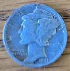 1941-D Silver Mercury Dime, 2.25g Silver (0.900), Krause #140