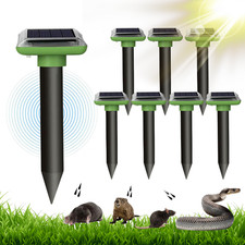 8PCS Solar Mole Repellent Ultrasonic Pest Control Stakes Waterproof for Garden 8PCS Solar Mole Repellent Ultrasonic Pest Control Stakes Waterproof for Garden - Image 1