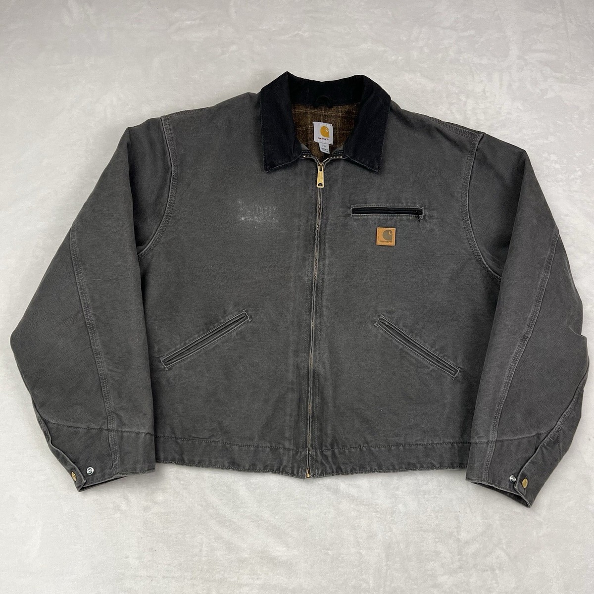 ジャケット・アウター carhartt Detroit jacket j97 Carhartt Detroit Lined Work Jacket J97 GVL Size 2XL Dark