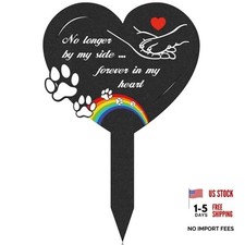 Dog Memorial Grave Stakes - Metal Pets Lover Cemetery Markers Decorations for