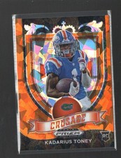 2021 Panini Prizm Draft Picks Collegiate #176 Kadarius Toney Orange Ice