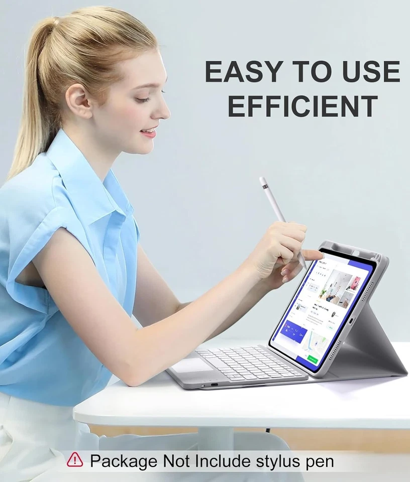 Funda para iPad 11.ª y 10.ª generación con teclado y portalápices,teclado extraí - Imagem 2 de 4