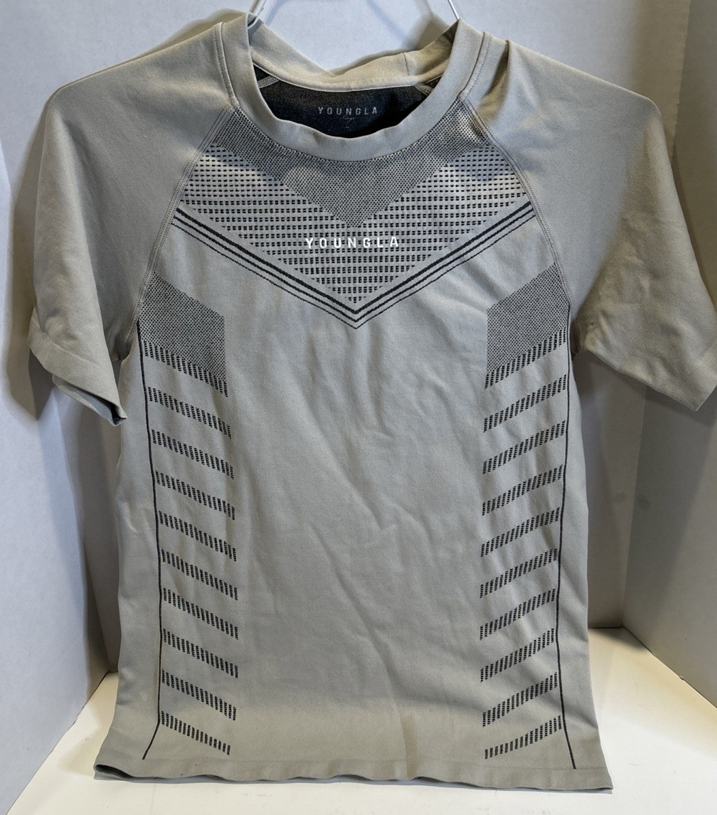 YoungLA 465 Superhero Compression Tee Size L Cement Rare Lightly