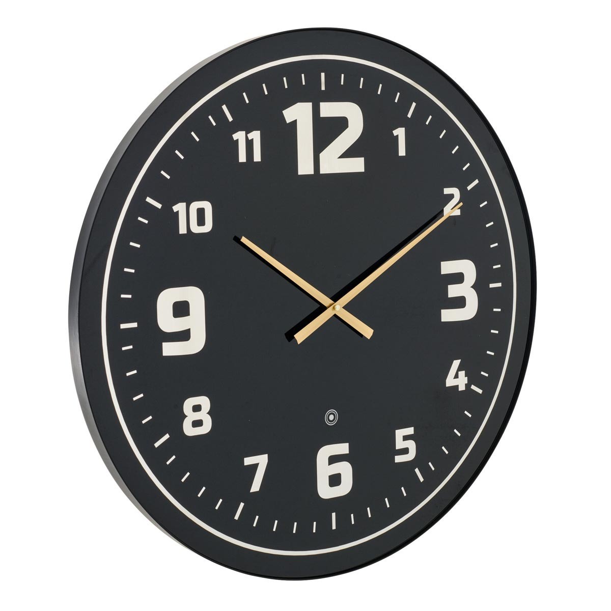 Horloge murale à LED Nita 70cm grand cadran lumineux noir et jaune