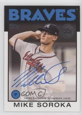 2021 Topps 1986 Baseball Series 2 Michael Soroka Mike #86A-MSO Auto 05gv