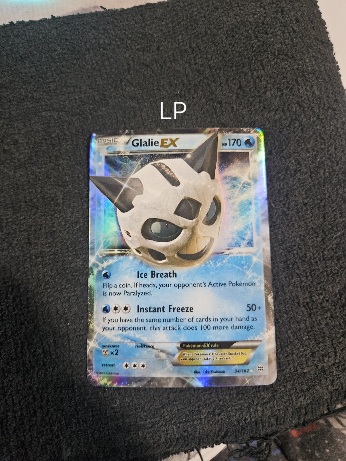 Glalie EX - 34/162 - Pokemon Breakthrough XY Full Art Ultra Rare Card LP