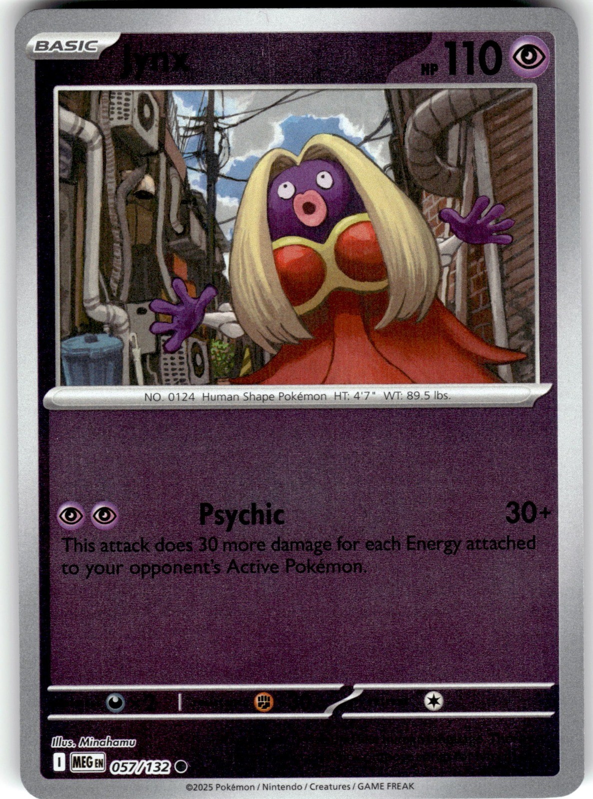 Jynx Reverse Holo ME01: Mega Evolution 057/132 2025 NM