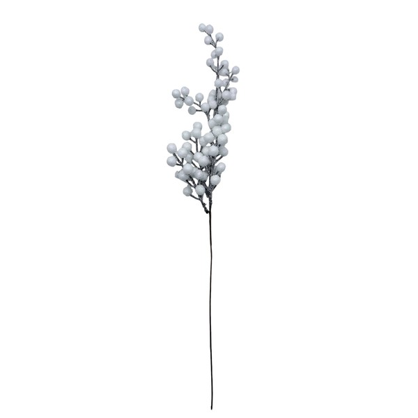 KüNstlicher Beerenzweig Weiß Ca. 59 Cm Weihnachten Advent Gesteck Gestecke-image
