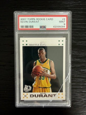 2007 Topps Rookie Card #2 Sonics Kevin Durant ROOKIE PSA 9. rookie card picture