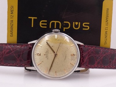 ZENITH STELLINA BUBBLEBACK AUTOMATIK VINTAGE 1961 ORIGINAL ZIFFERBLATT STAHLUHR