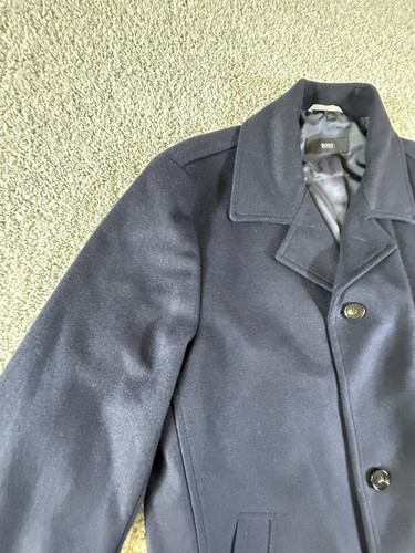 Hugo Boss Men's Black Regular Fit Wool Migor Overcoat Jacket Size 46R NWOT - Picture 6 of 24