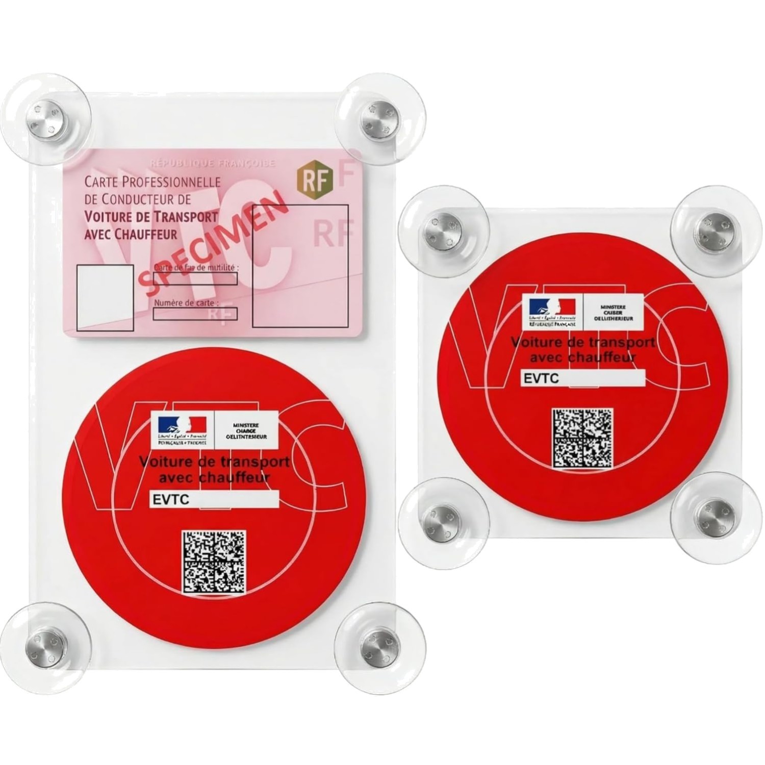 Support de carte VTC ventouse pour un pare-brise de taxi propre et ordonné en ville