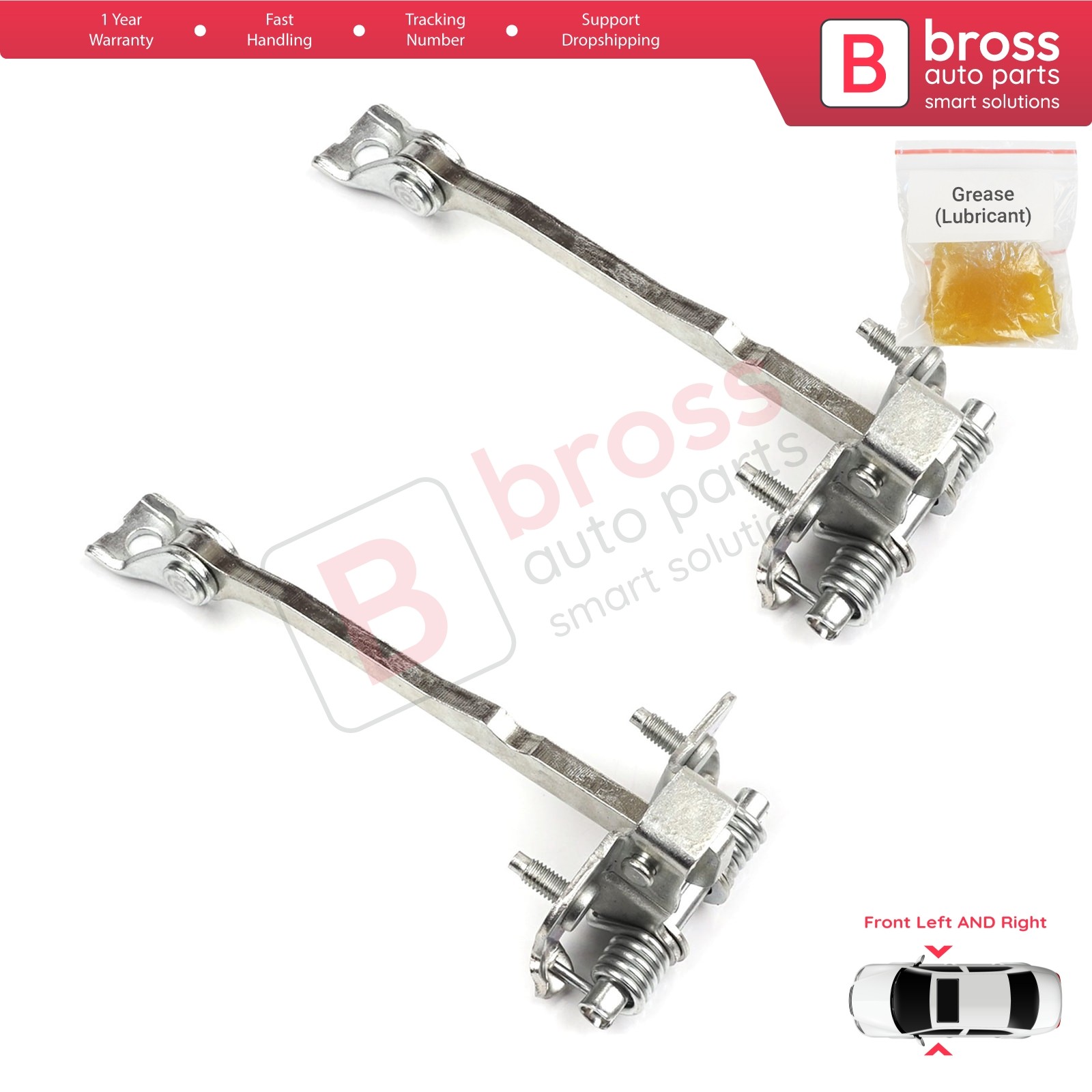 2X Front Door Hinge Stop for Renault Trafic 3 Talento Vivaro B NV300 Primastar