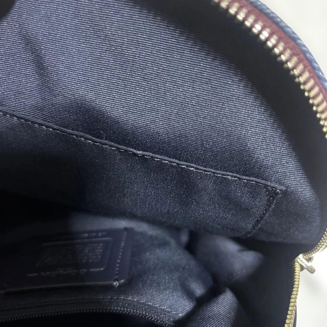 Coach Denim Patchwork Mini Backpack Navy Multi Le… - image 14