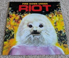 Riot Fire Down Under Metal Blade Orange Transparent vinyl LP Record Heavy LTD