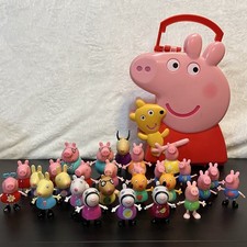 Peppa Pig Kids Carrying Case Storage Peppa  27 Figures Ltd 2003 Assorted Lot