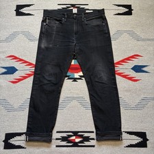 Hiroshi Kato The Scissors Slim Tapered Jeans 32x27 Black Made in USA Selvedge