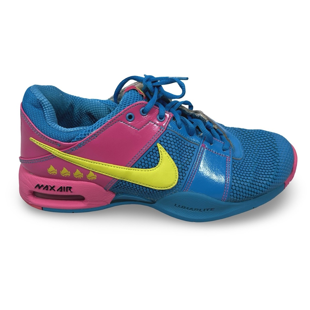 Nike Air Courtballistec 2.3 Rafael Nadal Blue Pink Yellow Tennis