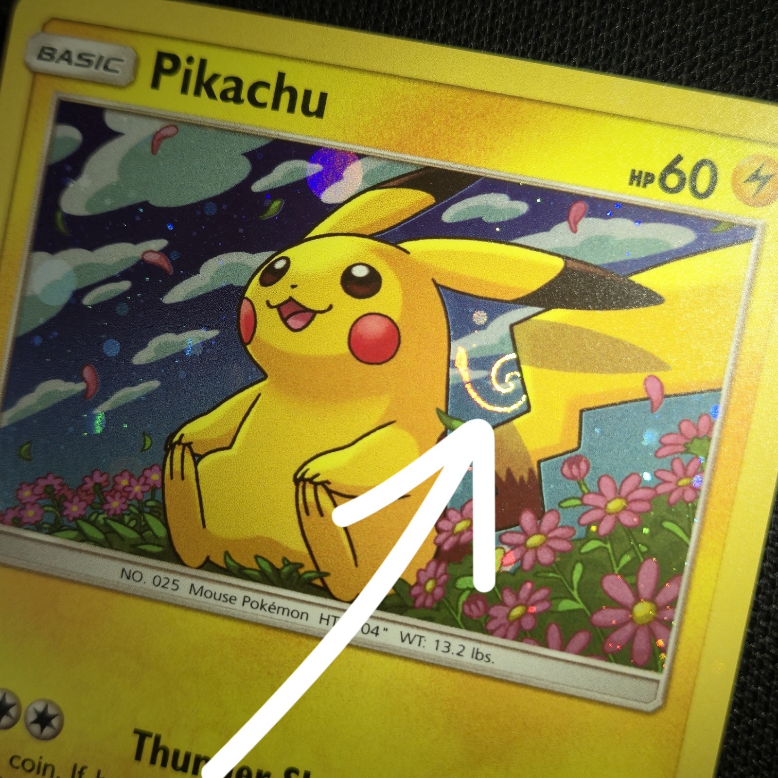 HD SWIRL 🌀💫 Pikachu SM206 Sun & Moon Cosmos Holo Promo 2019 Pokemon Card