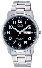 CITIZEN Q Q Japan Watch Stainless Steel Model Waterproof Black W474-205 Men's