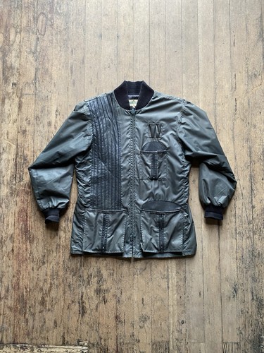 Vintage Bob Allen Schießjacke Large schwarz durchgehender Reißverschluss Jagd Space Age TAKTISCH - Bild 1 von 9