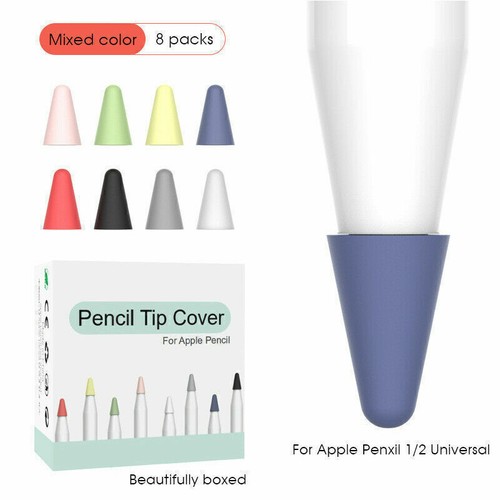 8PCS Silikon Touch Pen Nib Case Tip Schutzhülle für Apple Pencil 1st 2nd - Bild 20 von 21