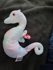 TY Beanie Baby - NEON the Seahorse (7.5 inch) - MWMT's Stuffed Animal Toy