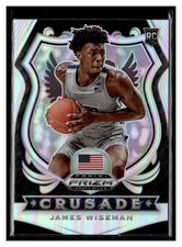 2020 Panini Prizm Draft Picks Collegiate #82 James Wiseman Silver Memphis Tigers