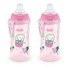 NUK Active Spill Proof Sippy Cup, 10 oz, 2 Pack, 8 10 Ounces, Pink Music
