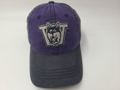 University of Washington Huskies Zephyr Strapback Hat Cap UW NCAA Purple Black