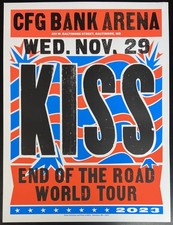 KISS CFG Bank Arena Baltimore End Of The Road World Tour 2023 Concert Poster