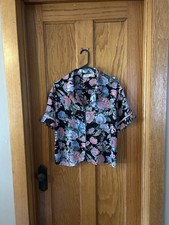 Vintage Victoria Secret Gold Label Pajama Top Size Medium Multicolor Floral