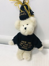 Boyds Bears Happy Birthday Teddy Bear Plush The Head Bean Collection 903040
