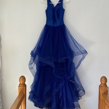 Blue Tulle Ball gown Size XS/S length: 63  Waist: 24   New Without Tags