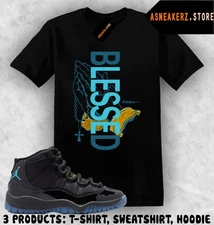 Shirt Match AJ 11 Gamma Blue 2025 Sneaker Matching Tee Blessed Hands 11s T-Shirt