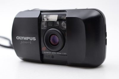 Olympus µ Mju-1 Black 35mm Point & Shoot Compact Film Camera [MINT] From Japan