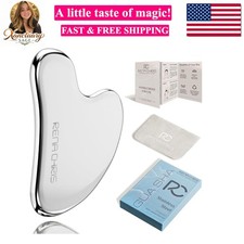 Gua Sha Facial Tools, Stainless Steel Guasha Tool for Acupuncture, Manual Mas...