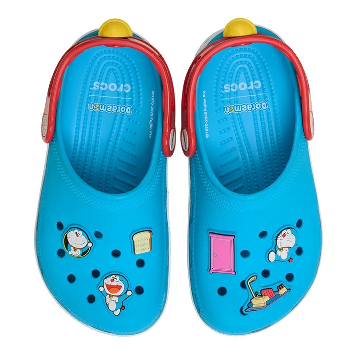 Crocs Kids Doraemon Classic Clog K Sandals Blue 19.5cm Cute Japan Unisex New image 2
