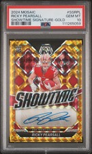 2024 Panini Mosaic Showtime Signatures Ricky Pearsall Gold Auto /10 PSA 10