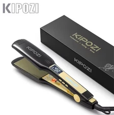 KIPOZI Professional Hair Straightener Titanium Flat Iron with Digital LCD