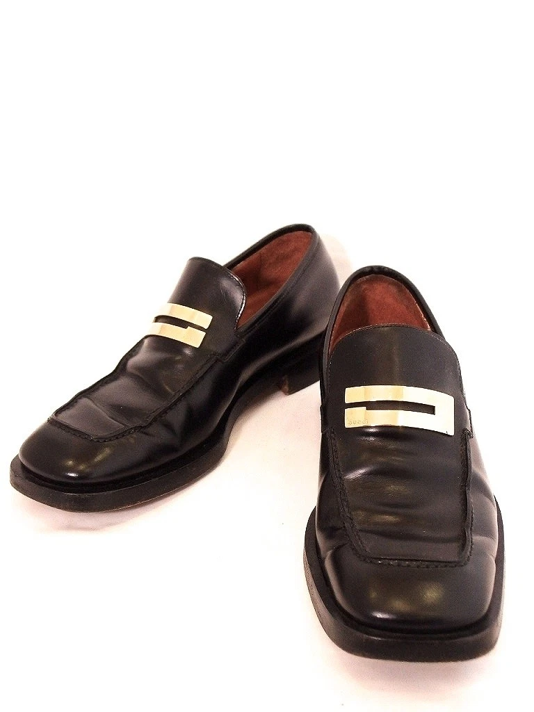 Chaussures habillées homme Gucci G Plate bout carré business 39 1/2 E noir
