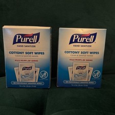 Purell Soft Sanitize Hand Wipes - 2 Boxes 24 Wipes Per Box, expires 11/2027