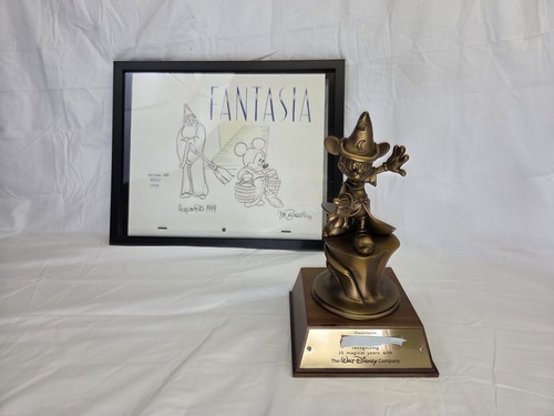 Walt Disney Employee Service Award Sorcerer Mickey Fantasia LE Print Rare Set