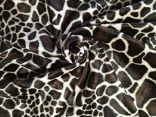 Plush Faux Fur Minky 62" wide x 44" Long Giraffe Animal Spots