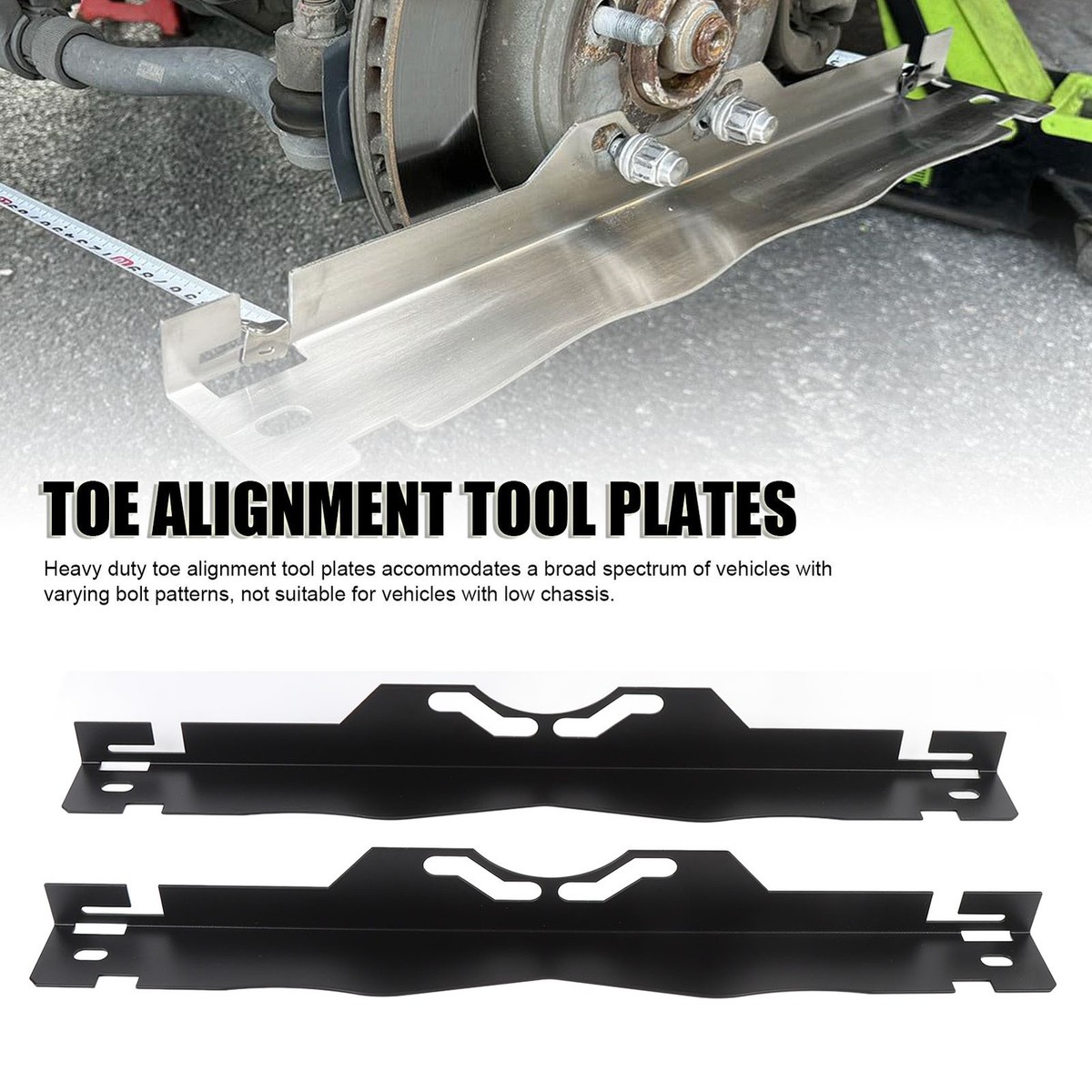 Car String Alignment Kit Wheel Alignment Tool Kit AutoSolo 3-in-1 Wheel Alignment Toe Plates ...