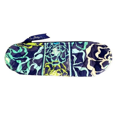 Vera Bradley Katalina Blues Pencil/Makeup Bag Purple Floral Quilted Cotton Zips