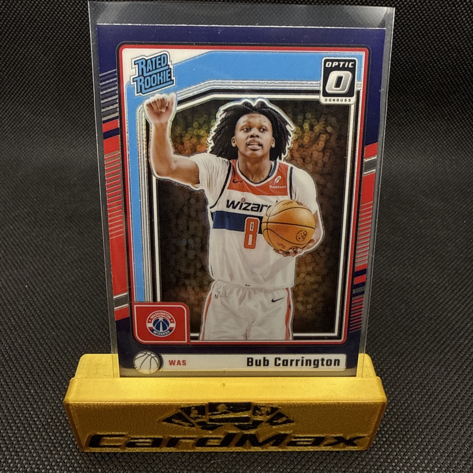 2024-25 Panini Donruss Optic -Rated Rookie Bub Carrington #273 Purple Prizm (RC)