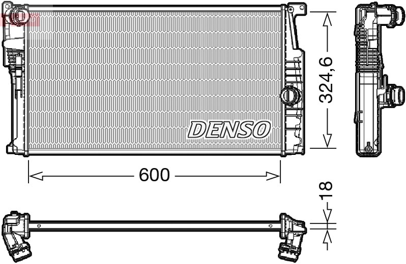 RADIATOR ENGINE COOLING DRM05017 FOR BMW 2/F0/F1/F87/4/F3 i3/MONOCAB/I01 0.0L