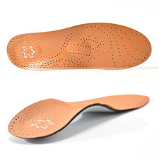 Leather Orthotic Insole for Flat Feet Arch Support Orthopedic Leather Sport Inso